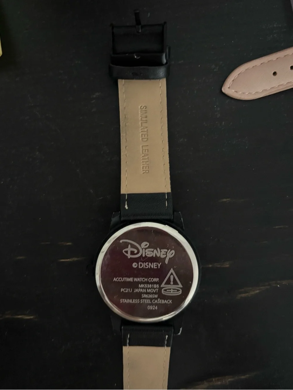 Disney Vintage Mickey Mouse Watch leather Strap and Cream Dial